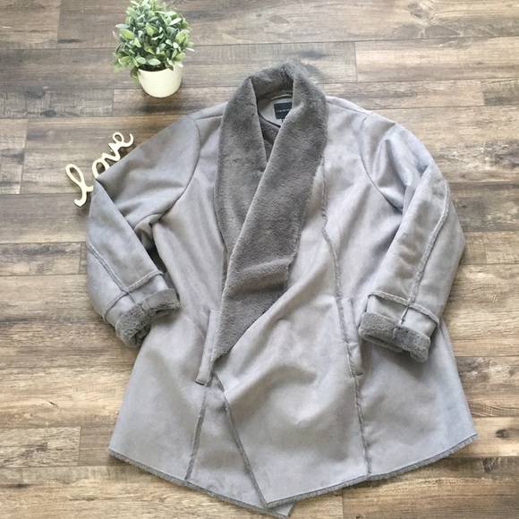 Lane Bryant Jackets & Blazers - Lane Bryant Open Front Shearling Coat